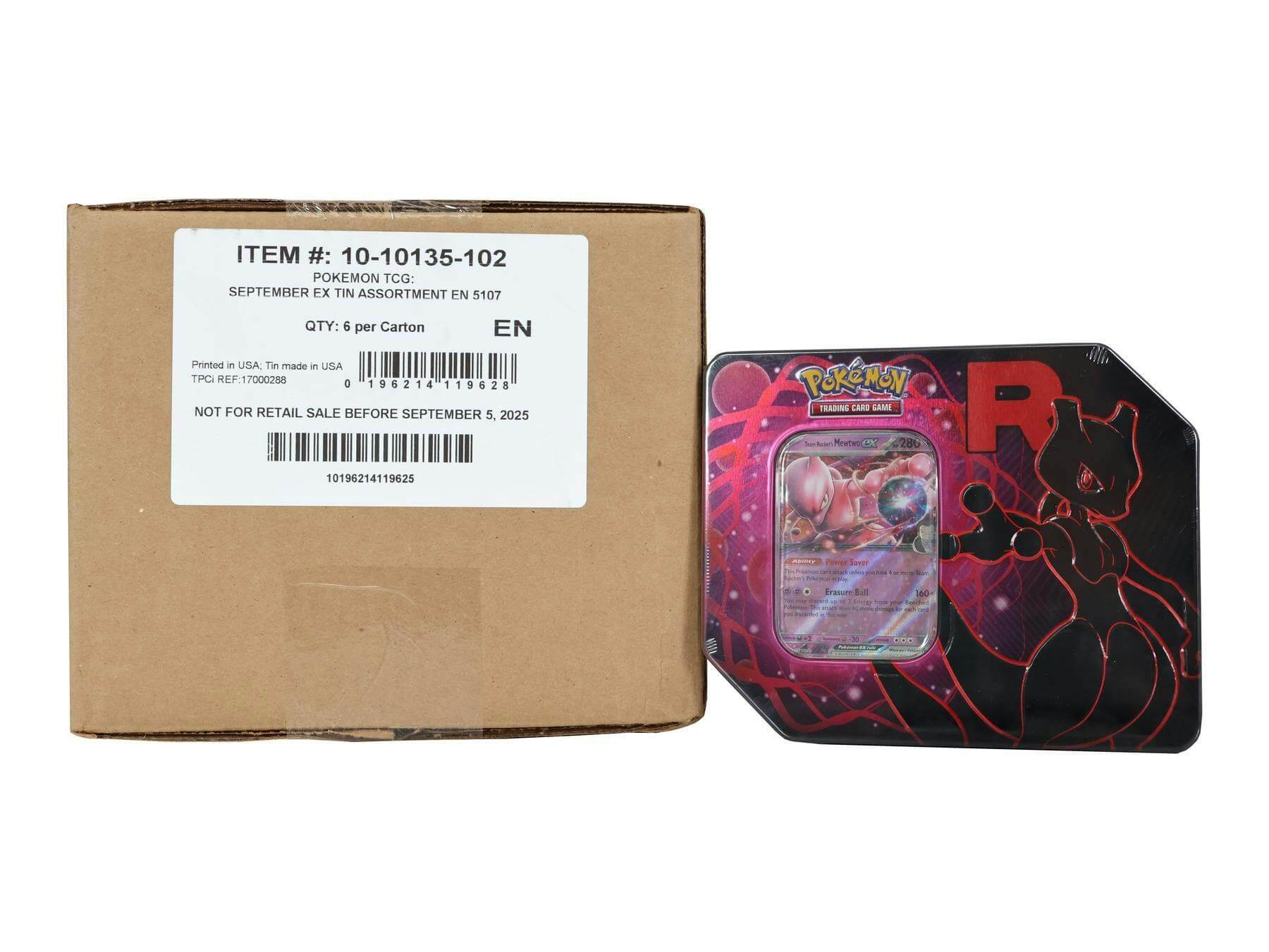 Pokemon TCG: Destined Rivals Team Rocket 6-Tin Case