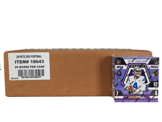 2025 Panini Mosaic Football Hobby Mega (Red Camo Mosaic!) 20-Box Case