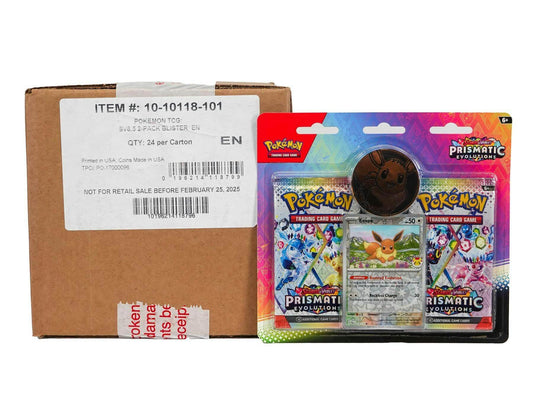 Pokemon TCG: Scarlet & Violet (SV8.5) Prismatic Evolutions 2-Pack Blister Case (24ct)